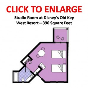 Disney's Old Key West Resort, Studio Floorplan