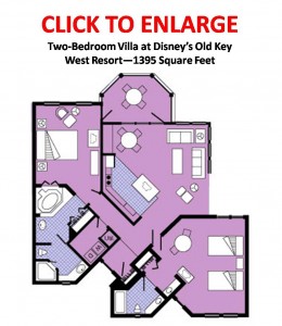 Old Key West Two Bedroom Villa Floor Plan Layout