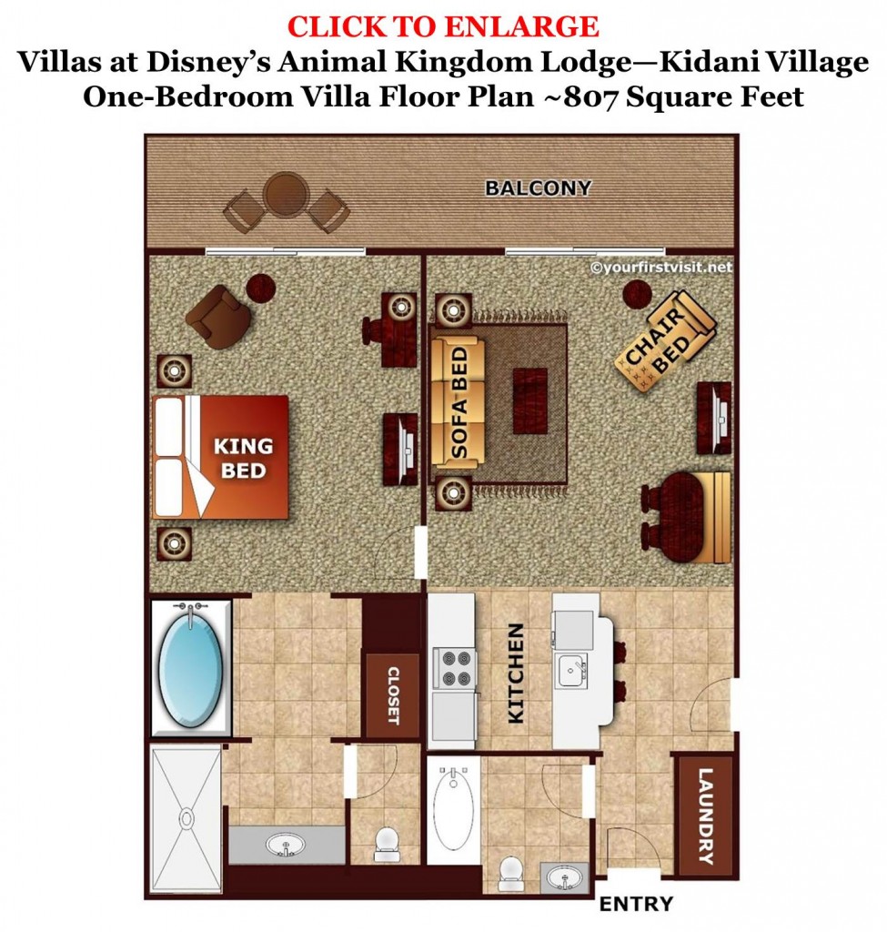 One Bedroom Villa Floor Plan Kidani Village from yourfirstvisit.net
