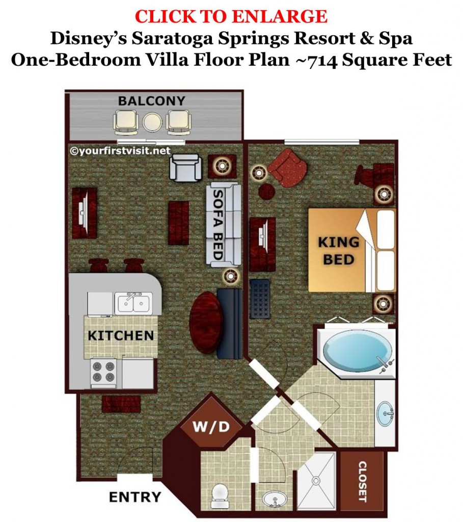 One Bedroom Villa Floor Plan Disney's Saratoga Springs from yourfirstvisit.net