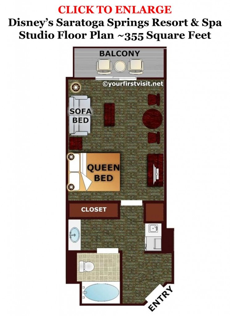 Studio Floor Plan Disney's Saratoga Springs from yourfirstvisit.net