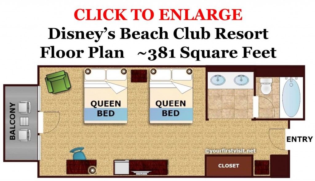 Disney's Beach Club Floor Plan from yourfirstvisit.net