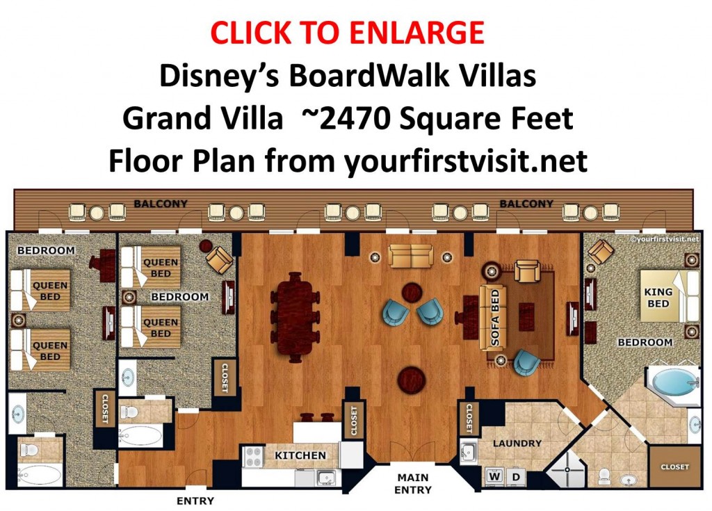 Disney's BoardWalk Villas Grand Villa Floor Plan from yourfirstvisit.net