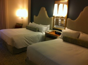 Bed Side at Loews Portofino Bay Resort at Universal Orlando