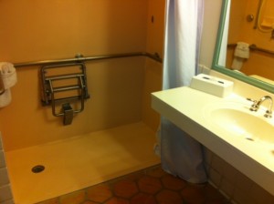 Accessible Bath Sink and Shower Disney's Old Key West Resort