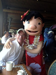 Lilo and me at 'Ohana at the Polynesian Resort