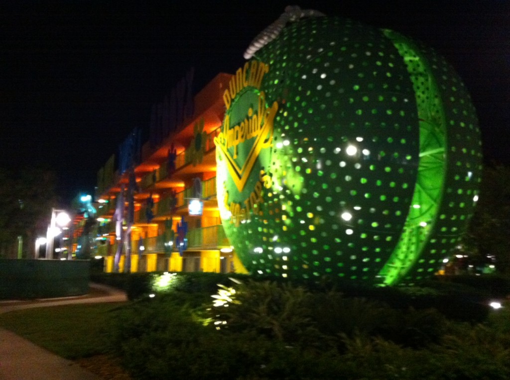 Night Exterior at Disney's Pop Century Resort