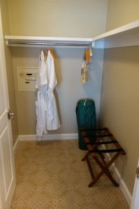 Closet Master Bedroom in One and Two Bedroom Villas at Disney's Grand Floridian Resort & Spa from yourfirstvisit.net