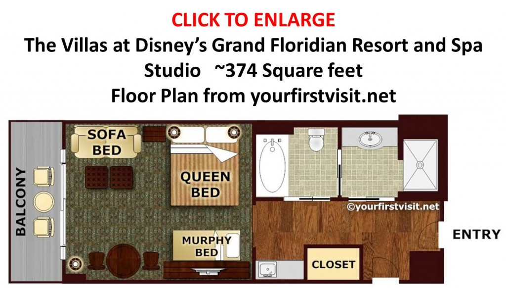 Floor Plan Studio at Disney's Grand Floridian from yourfirstvisit.net