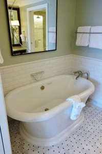 Spa Tub Master Bath in One and Two Bedroom Villas at Disney's Grand Floridian Resort & Spa from yourfirstvisit.net