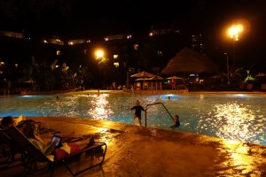 Uzima Springs Pool at Night Disney's Animal Kingdom Lodge from yourfirstvisit.net (2)