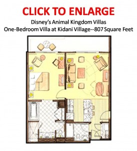 Kidani Village One-Bedroom Floorplan