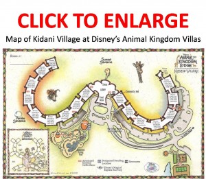 Map of Kidani Village at Disney's Animal Kingdom Lodge Villas