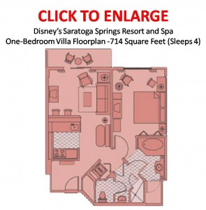 Disney's Saratoga Springs One Bedroom Villa Floorplan