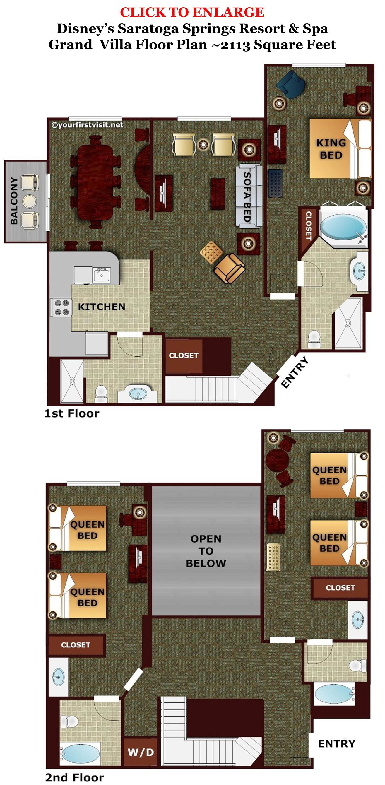 Saratoga Springs Disney Treehouse Villas Floor Plan
