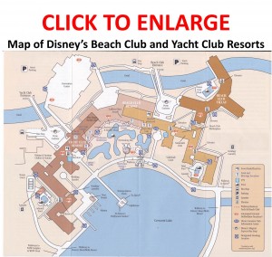 Yacht Club Map at Disney World