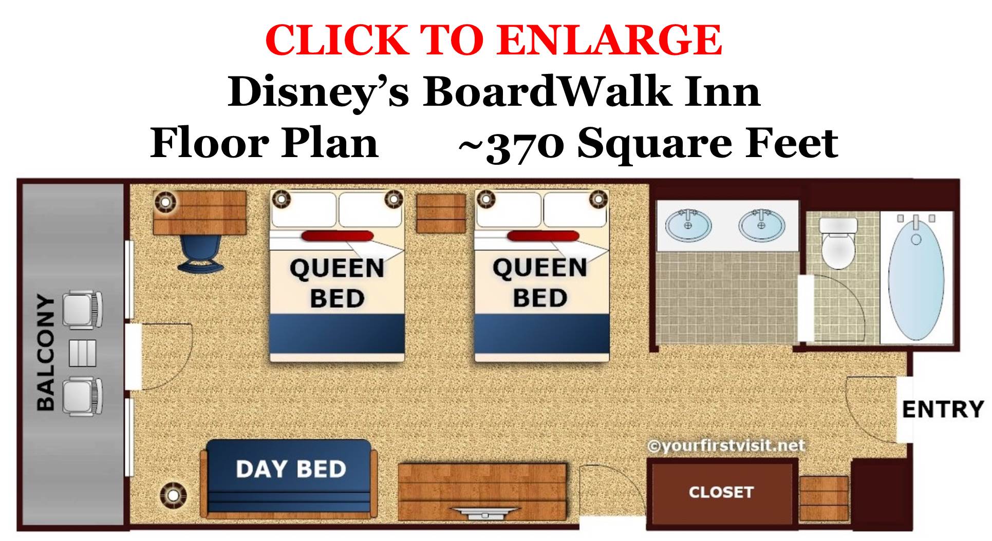Floor Plan Disney&#039;s BoardWalk Inn from yourfirstvisit.net