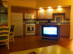 Disney's Old Key West Resort  Kitchen from Living Room