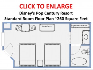 Floor Plan Disney's Pop Century Resort