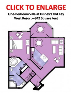 Old Key West One-Bedroom Villa Floor Plan