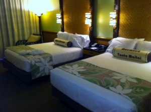 Bed Side at Disney's Polynesian Resort