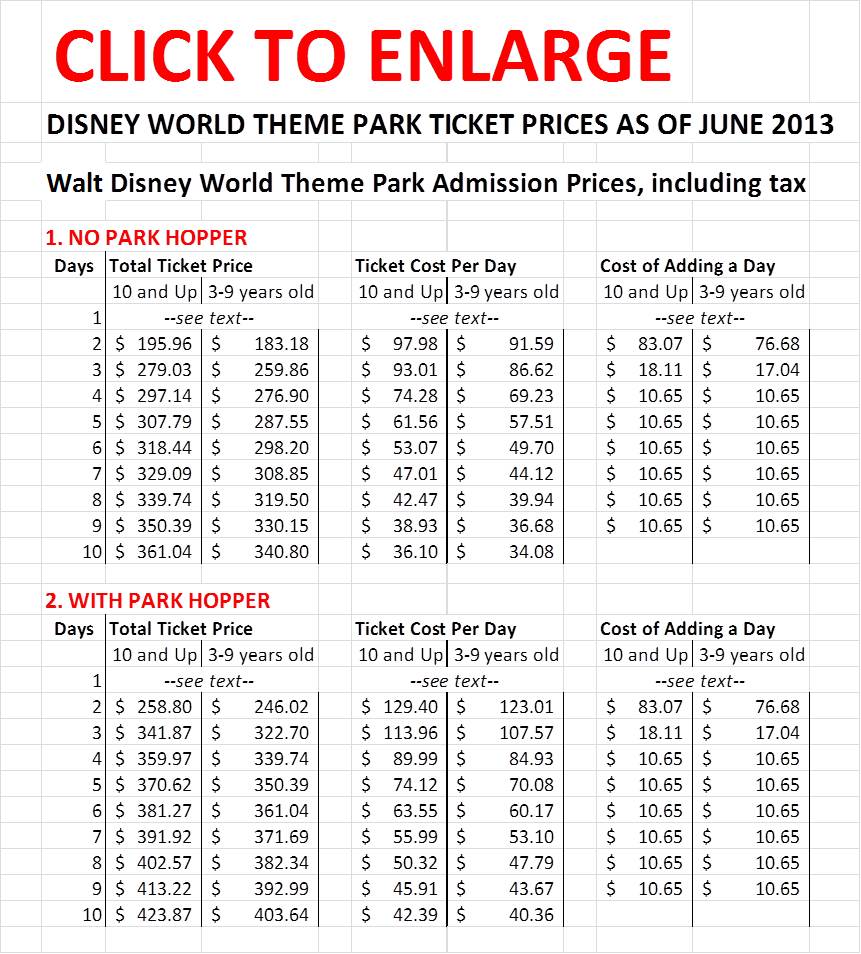 disney world ticket price magic kingdom oct 31