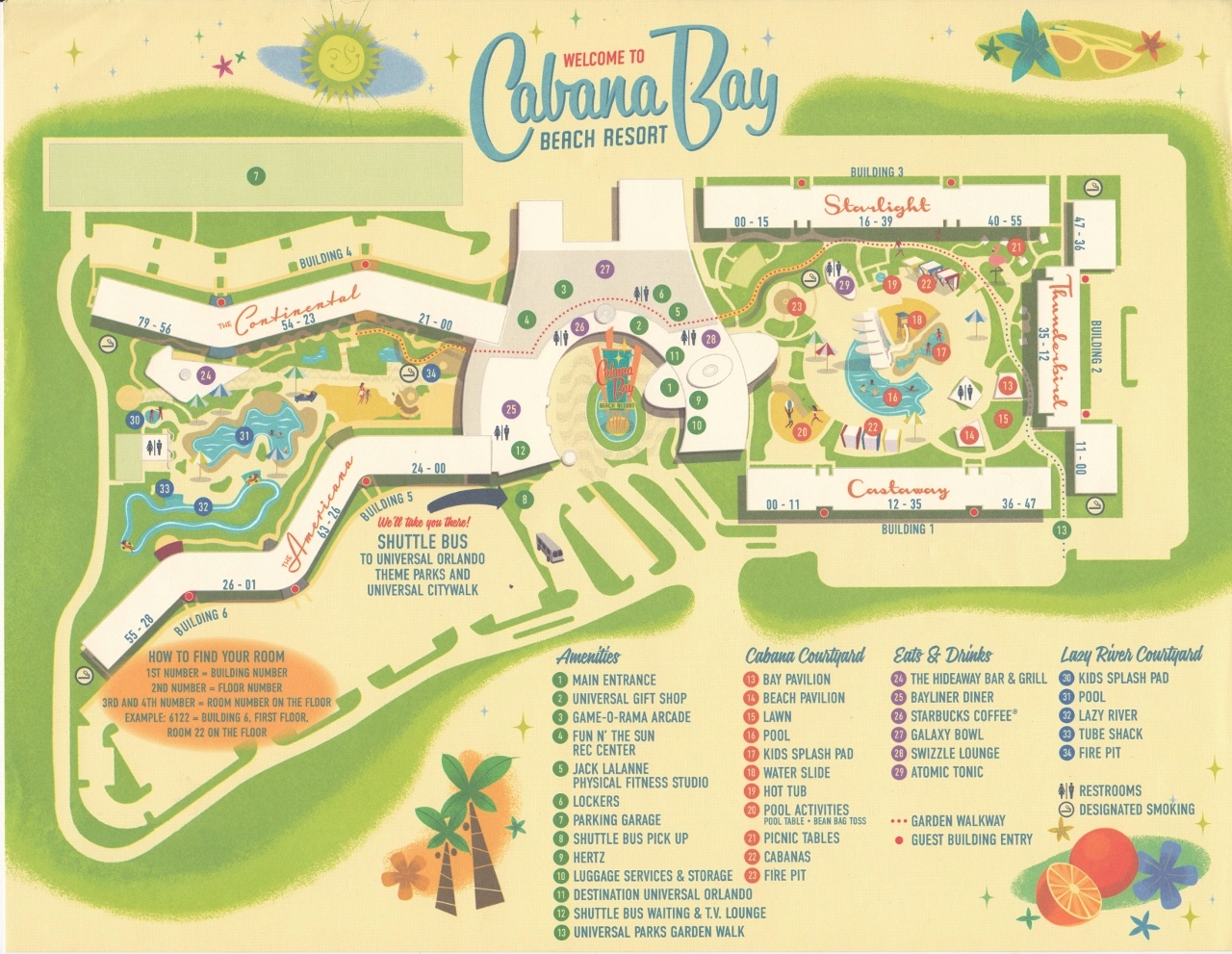 Cabana bay resort map