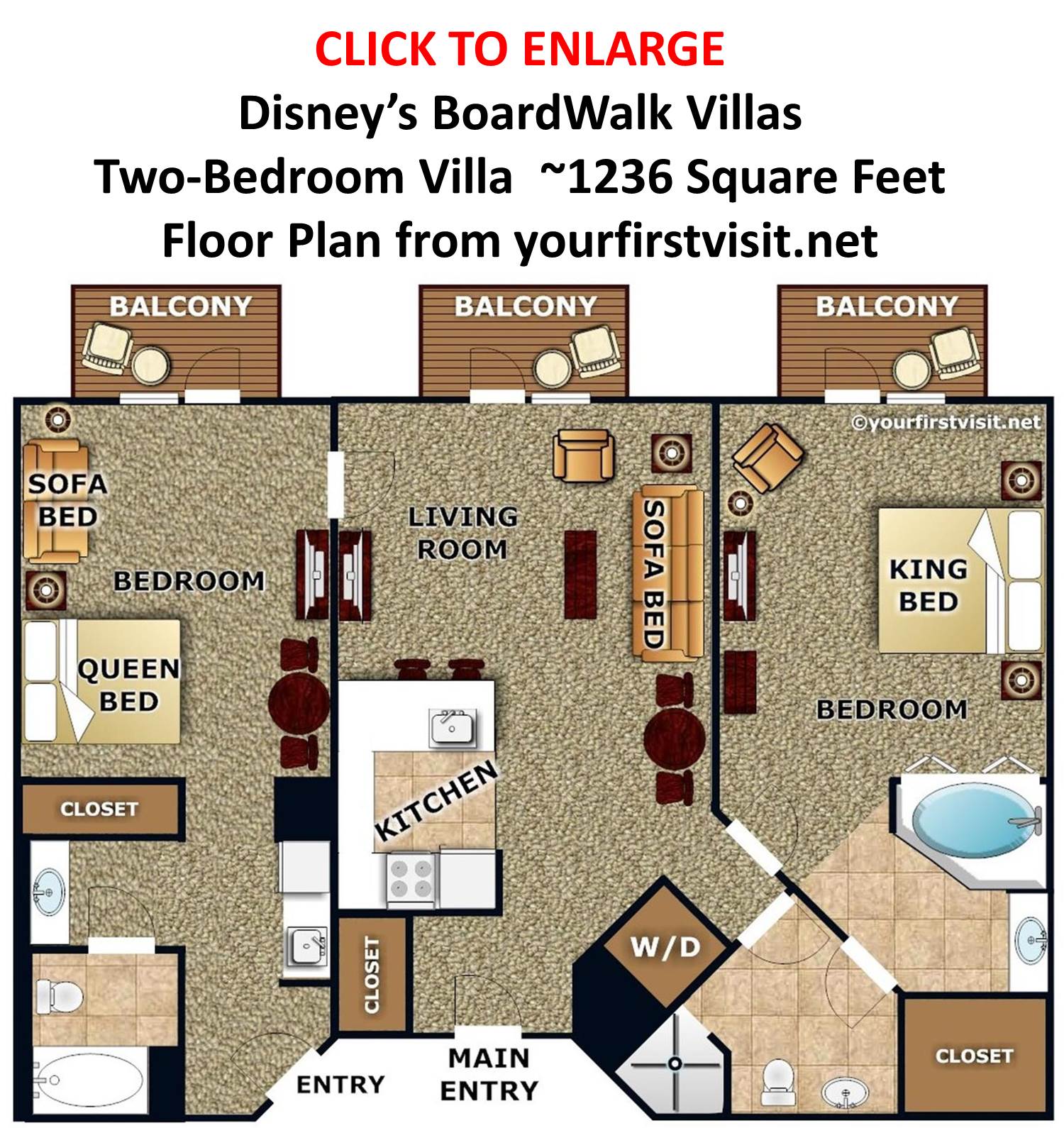 Boardwalk 2 Bedroom Villa Floor Plan Floorplans click