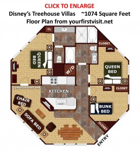 Disney's Treehouse Villas Floor Plan from yourfirstvisit.net