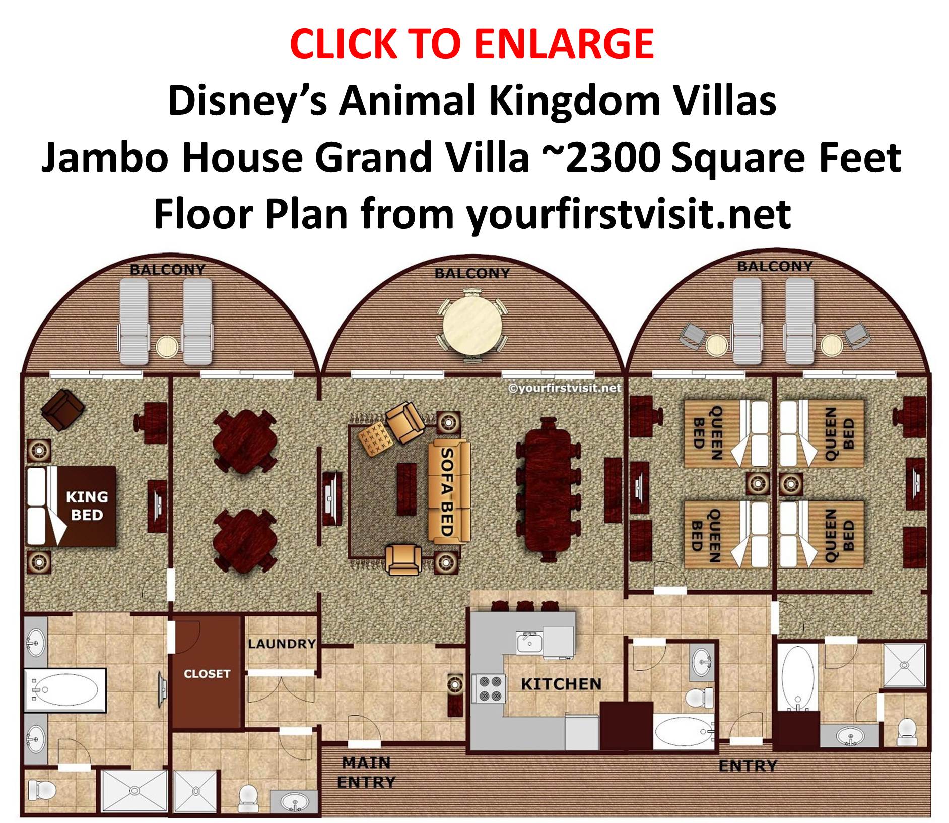 Disney Grand Villa Floor Plan