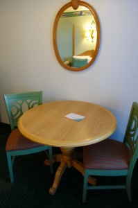 Table and Chairs Disney's Caribbean Beach Resort from yourfirstvisit.net