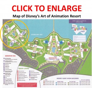 Map of Art of Animation Resort