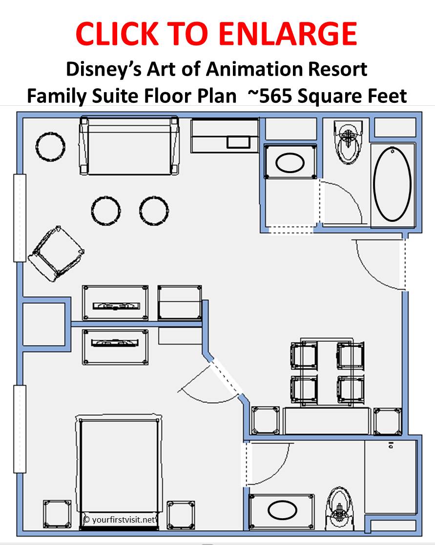 Art Of Animation Suites Floor Plan - artqf