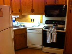 Kitchen from Entry at the Cabins at Disney's Fort Wilderness Resort