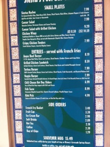 Pool Grill Menu at Disney's Coronado Springs Resort