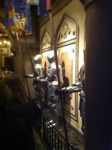 Suits in the Menu Room at Be Our Guest Restaurant at the Magic Kingdom