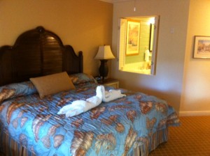 Disney's Old Key West Resort Master Bed from Windows