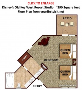 Studio Floor Plan Disney's Old Key West Resort from yourfirstvisit.net