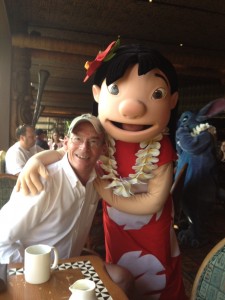 Lilo and me at Ohana at the Polynesian Resort