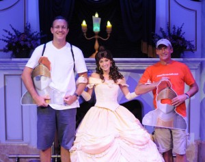 Dave Helping Out at Enchanted Tales with Belle from yourfirstvisit.net
