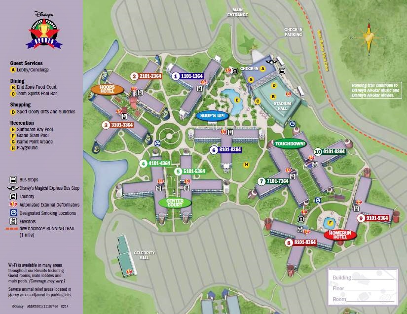 Map Disneys All Star Sports Resort 