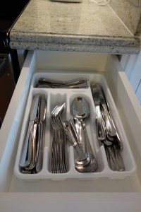 Flatware Kitchen in One and Two Bedroom Villas at Disney's Grand Floridian Resort & Spa from yourfirstvisit.net