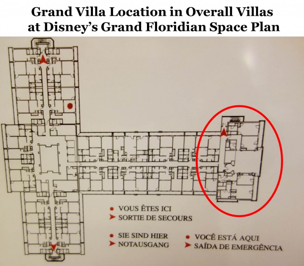 Grand Villa Location in Space Plan at Villas at the Grand Floridian
