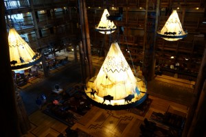 Lobby Teepee Lights Disney's Wilderness Lodge from yourfirstvisit.net (1024x683)