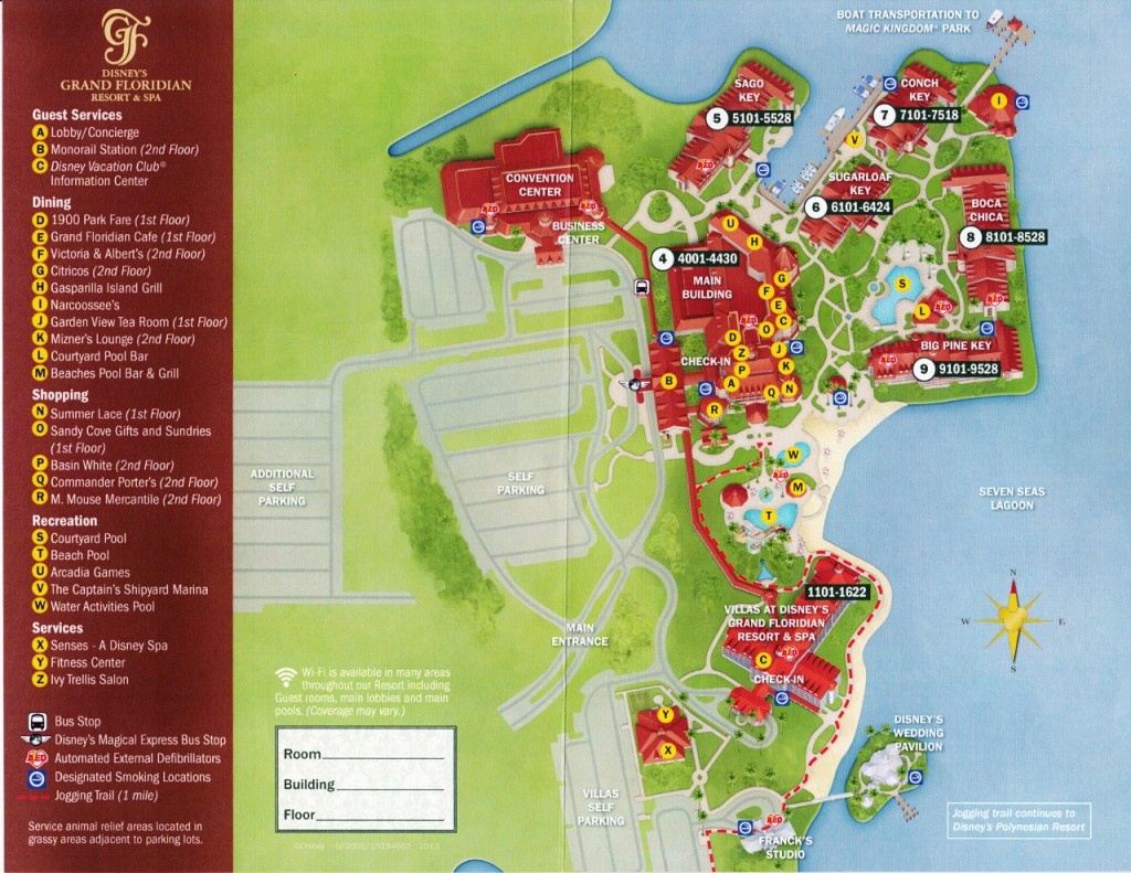 Map Disney's Grand Floridian Resort