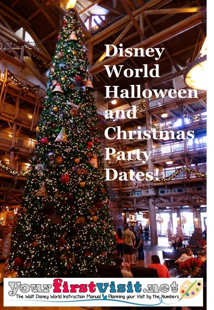 Disney World Halloween and Christmas Party Dates from yourfirstvisit.net