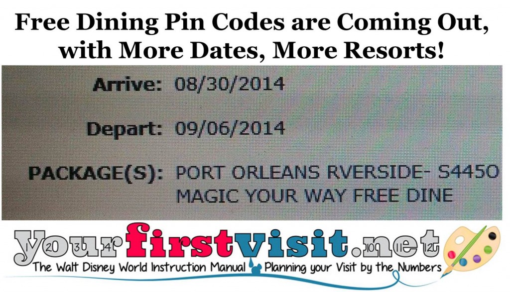 Free Dining Pin Codes from yourfirstvisit.net
