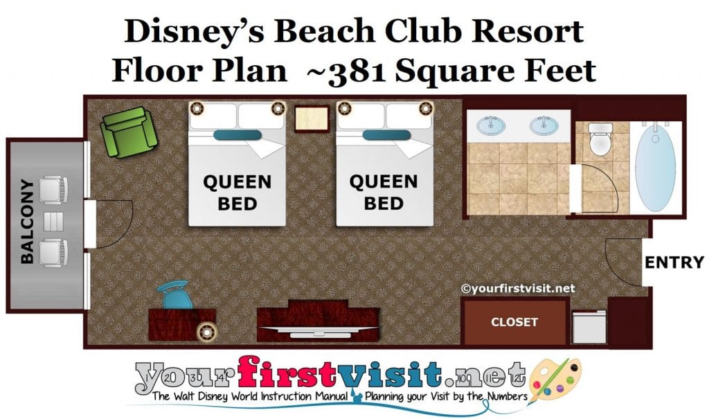 Theming and Accommodations at Disney's Beach Club Resort -  