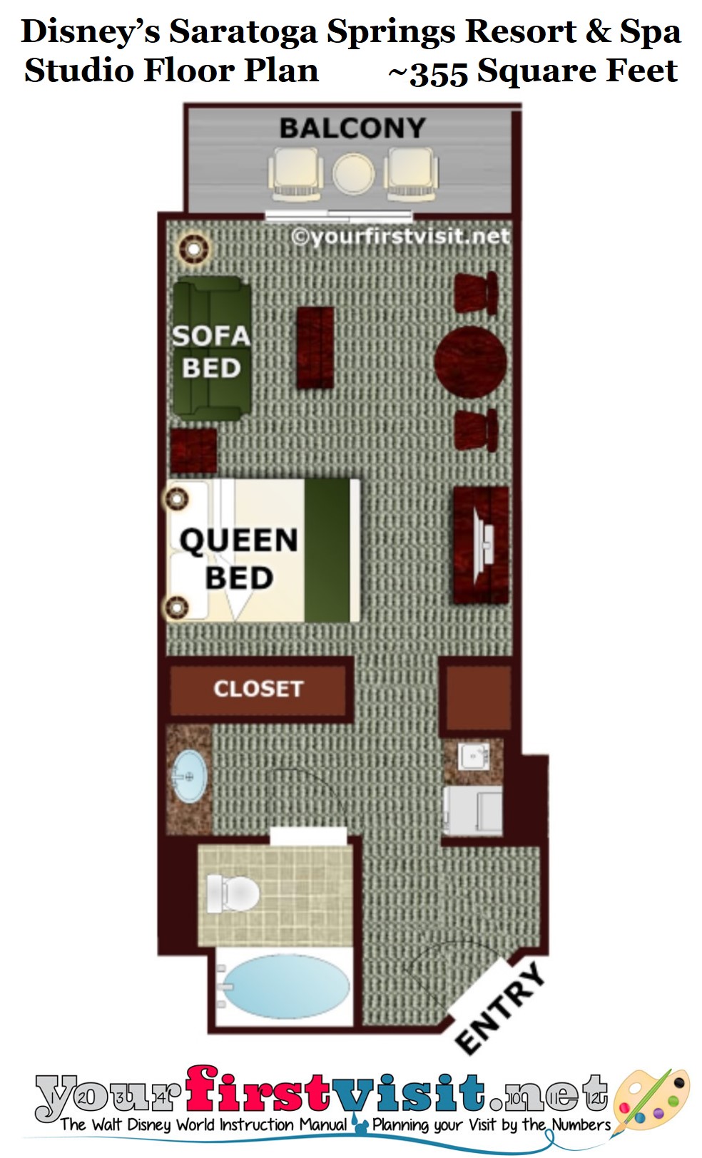 Studio Floor Plan Disneys Saratoga Springs Resort Spa From Yourfirstvisit.net  