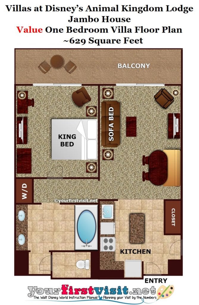 Animal Kingdom Kidani Village 2 Bedroom Villa Floor Plan | Viewfloor.co